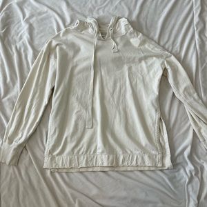 Aerie cream color hoodie with split sides
